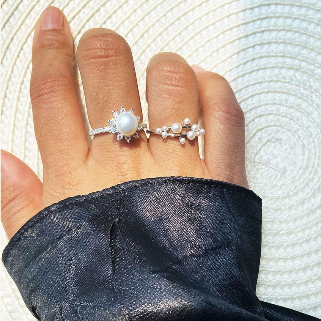 Pearl Statement Ring - FineColorJewels