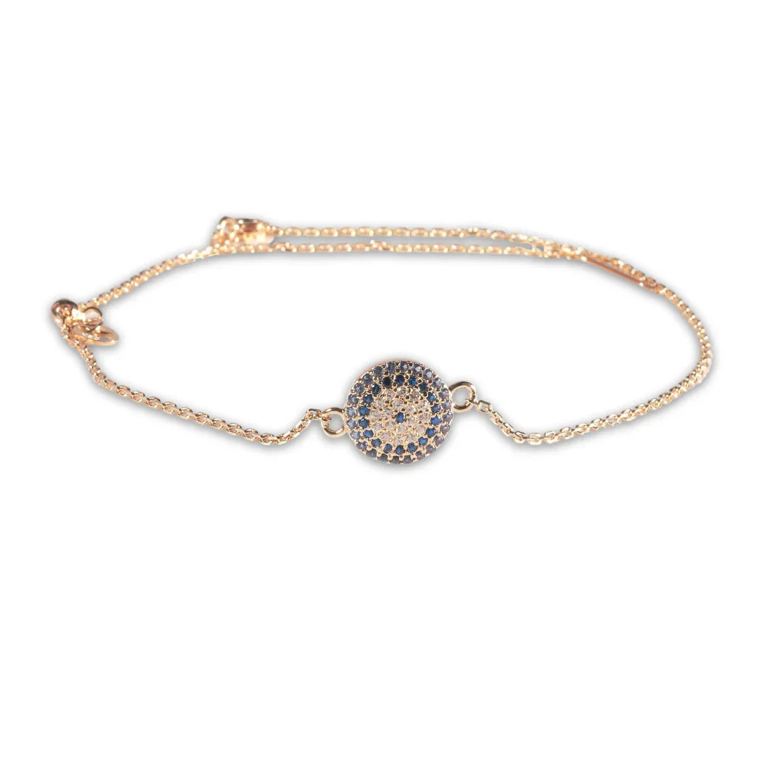 Pulsera clásica de ojo malvado con zafiro