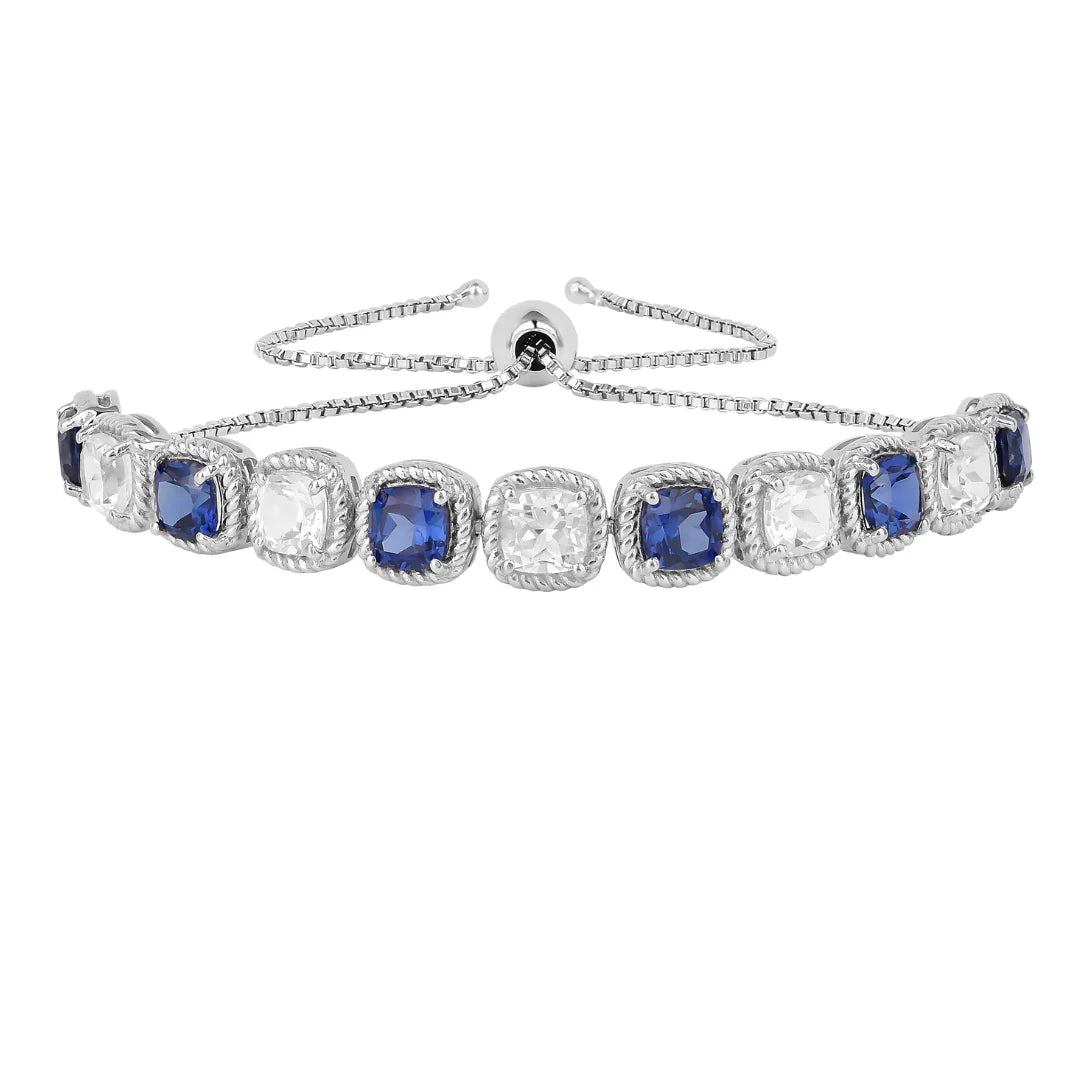 Pulsera de tenis con zafiro melocotón