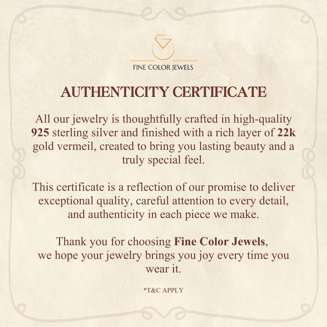 22K Gold Vermeil Moissanite Solitaire Ring