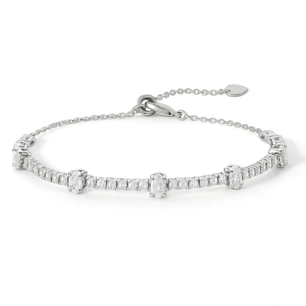 White Zircon Adjustable Bracelet