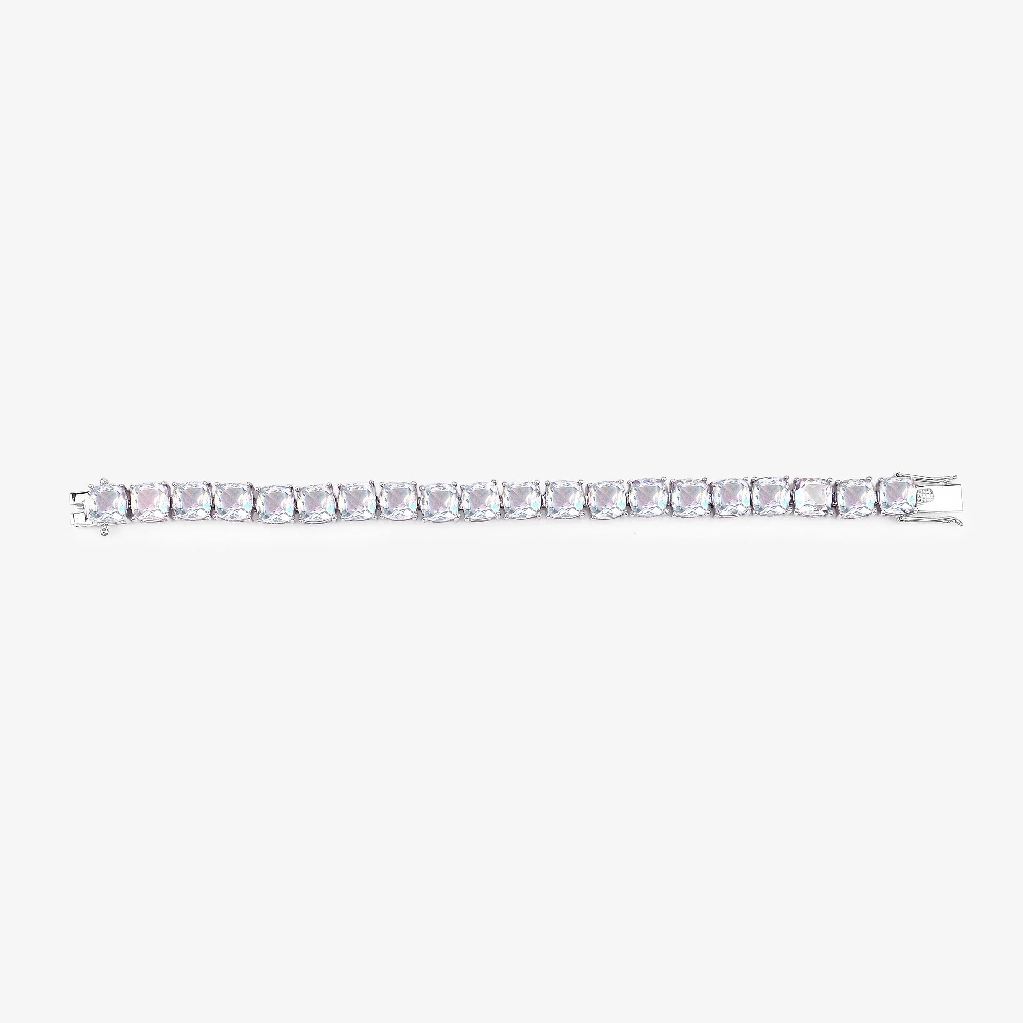 Genuine Opal Rainbow Quartz Tennis Bracelet