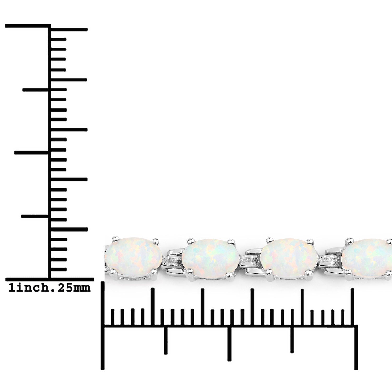 Genuine Opal Tennis Bracelet