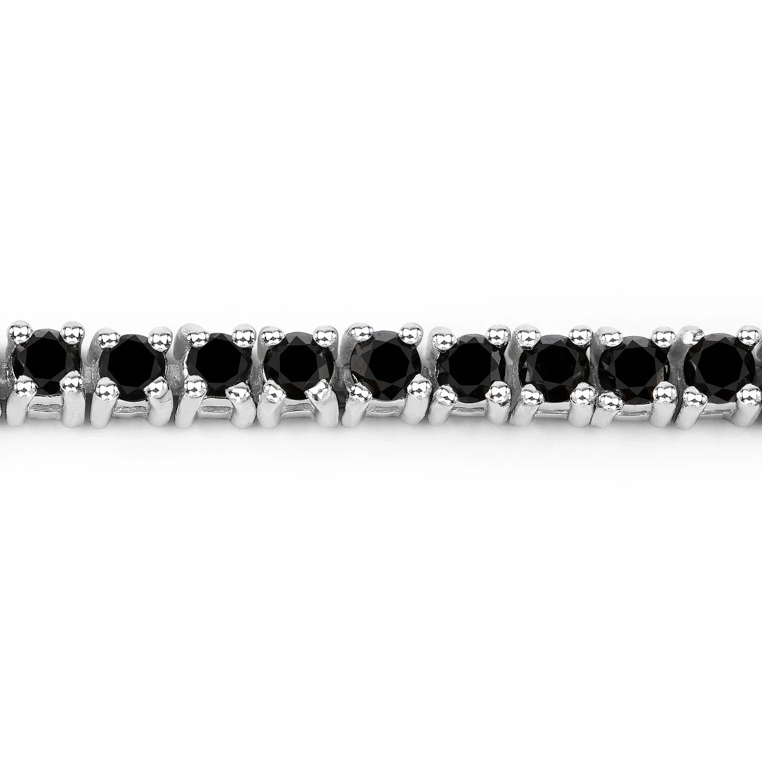 Genuine Black Diamond Tennis Bracelet