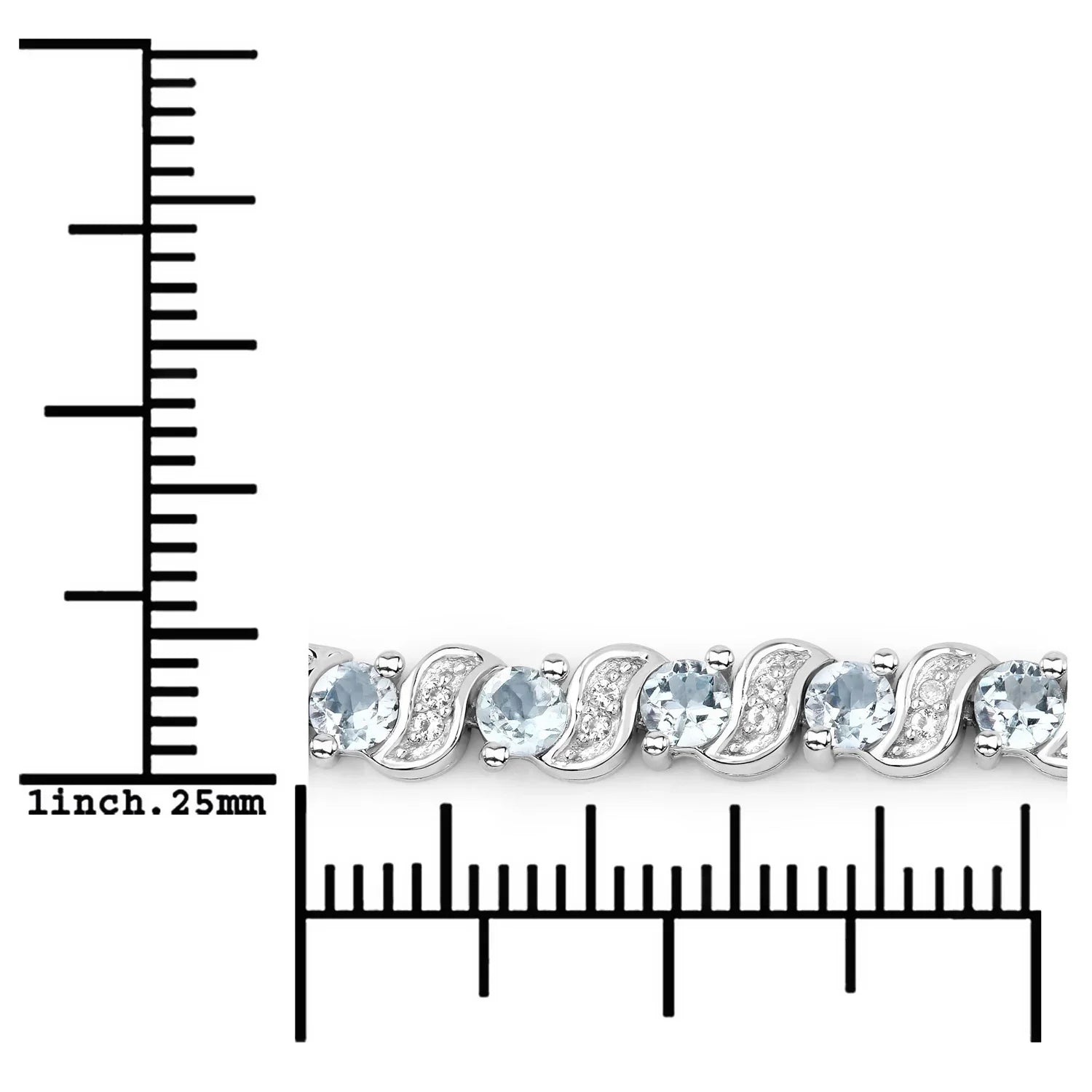 Genuine Aquamarine Bolo Bracelet