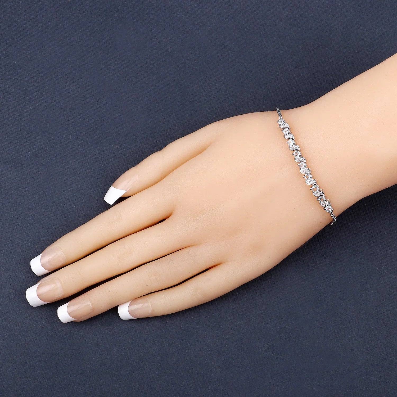 Genuine Aquamarine Bolo Bracelet
