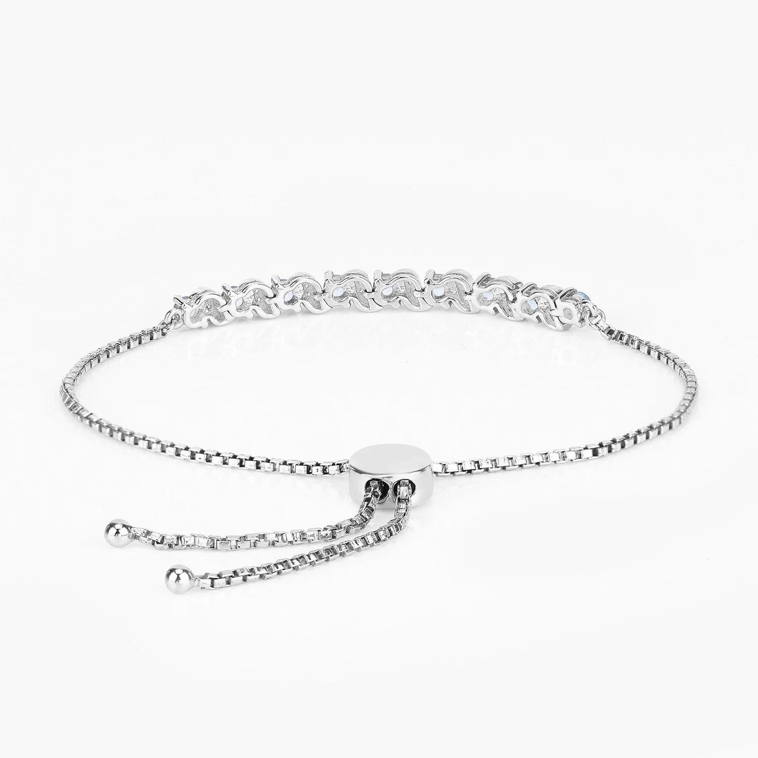 Genuine Aquamarine Bolo Bracelet