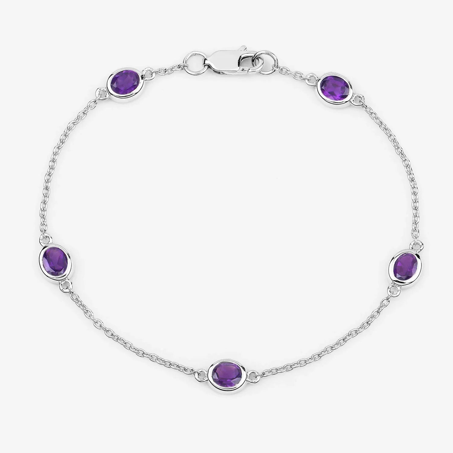 Genuine Purple Amethyst By The Yard Bracelet