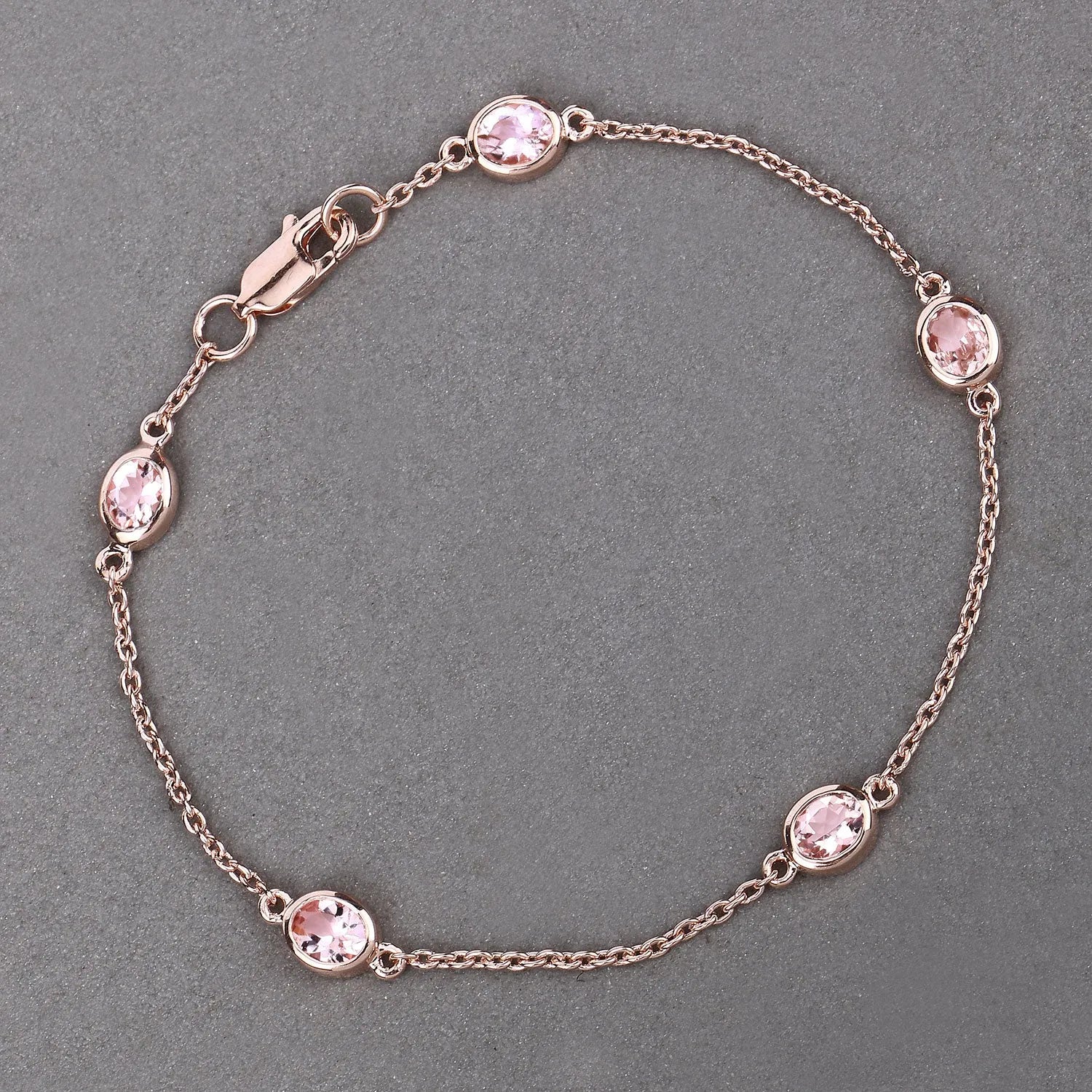 Genuine Morganite By The Yard Bracelet