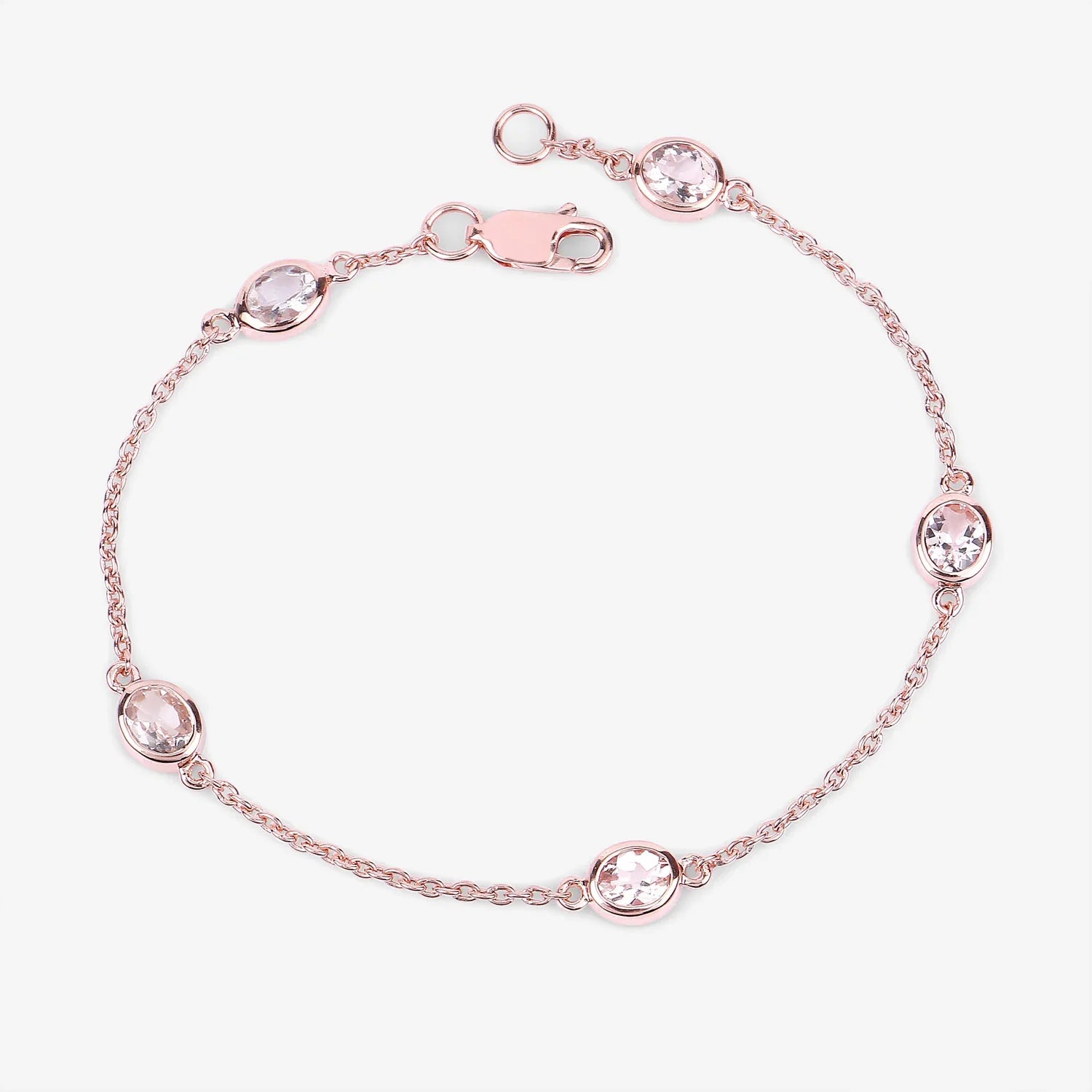 Genuine Morganite By The Yard Bracelet