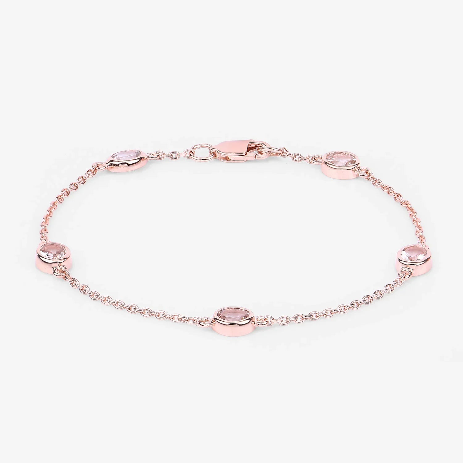 Genuine Morganite By The Yard Bracelet