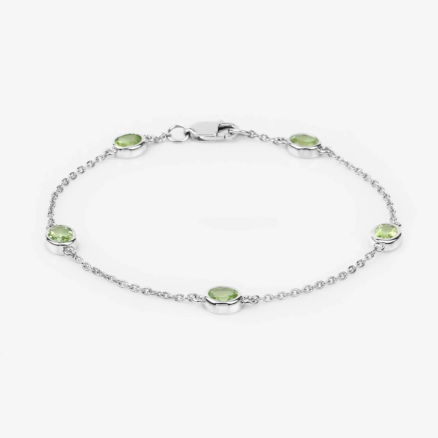 Genuine Green Peridot By The Yard Bracelet