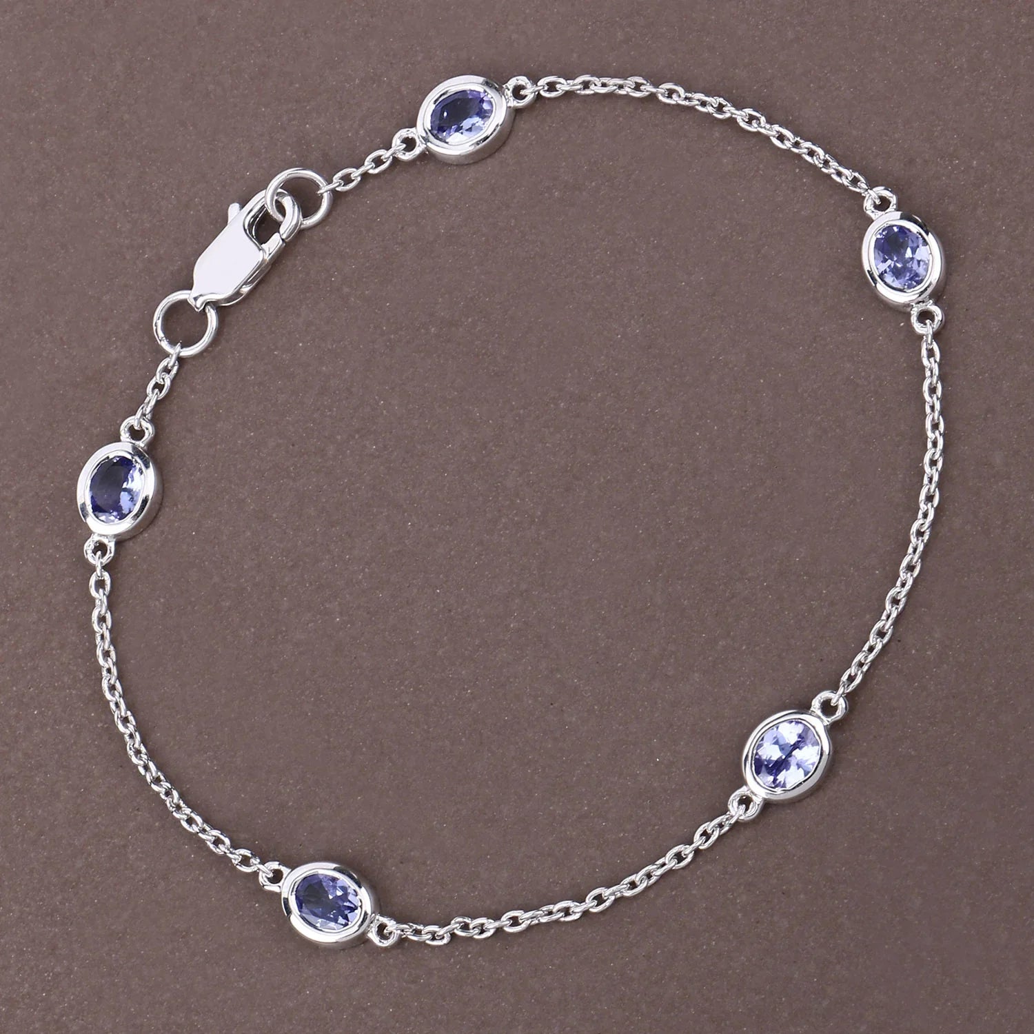Genuine Purple Tanzanite By The Yard Bracelet