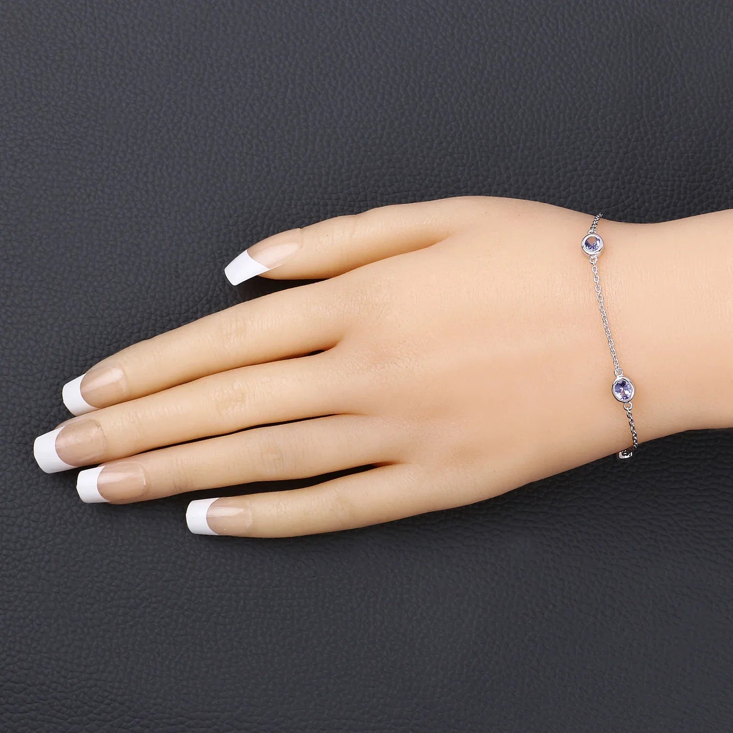 Genuine Purple Tanzanite By The Yard Bracelet