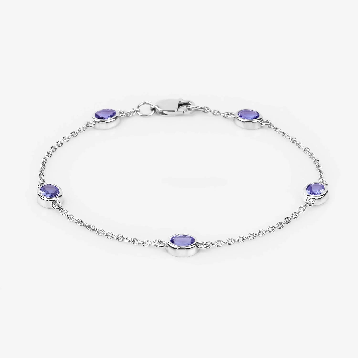 Genuine Purple Tanzanite By The Yard Bracelet
