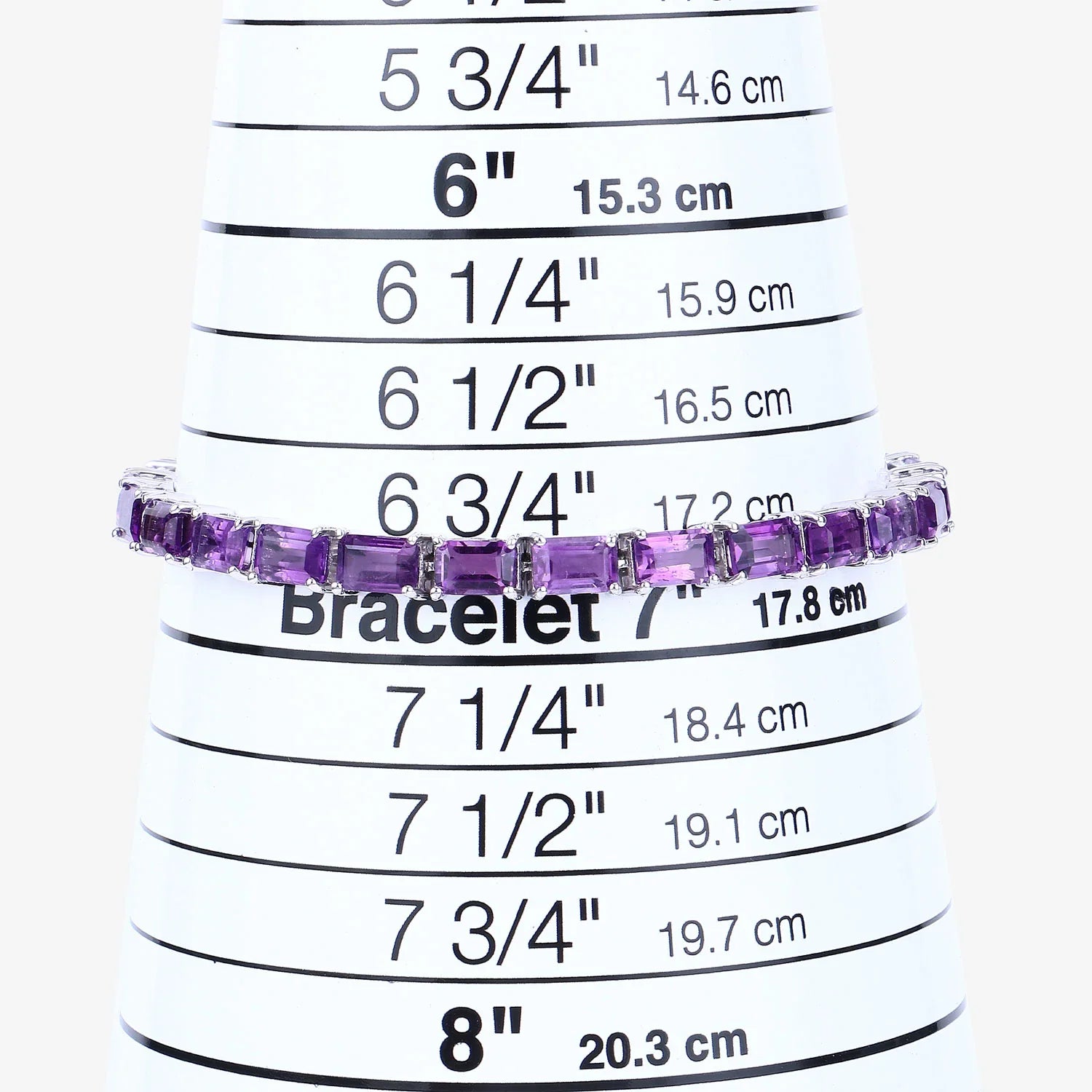 Genuine Purple Amethyst Tennis Bracelet