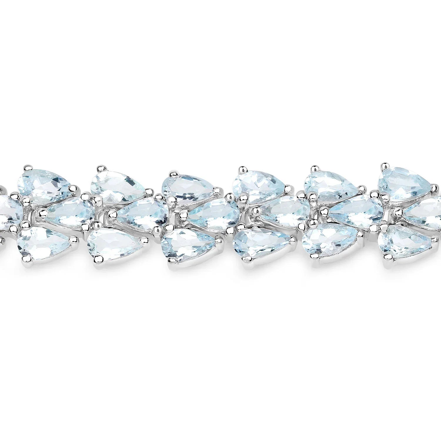Genuine Aquamarine Tennis Bracelet