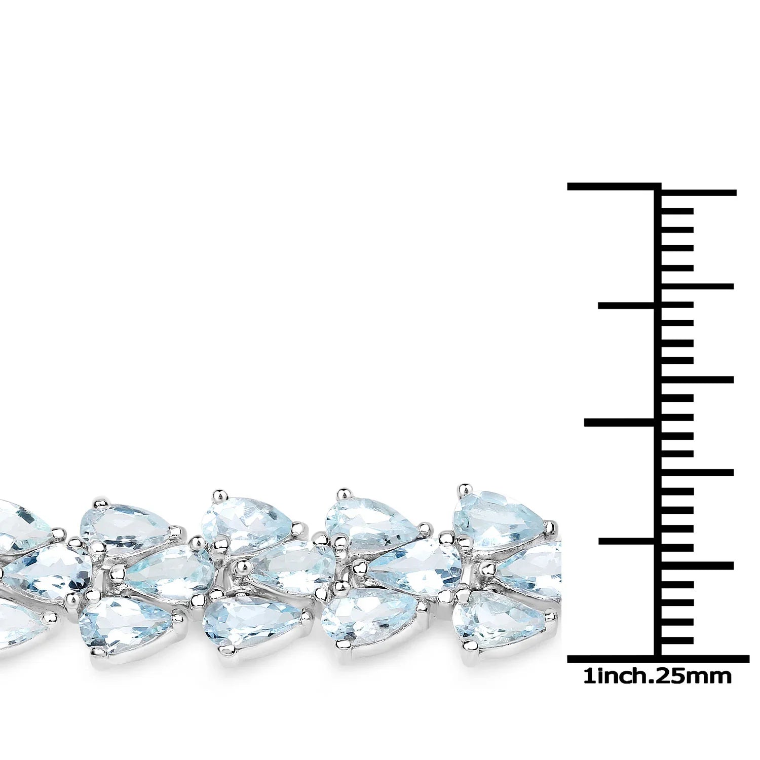 Genuine Aquamarine Tennis Bracelet