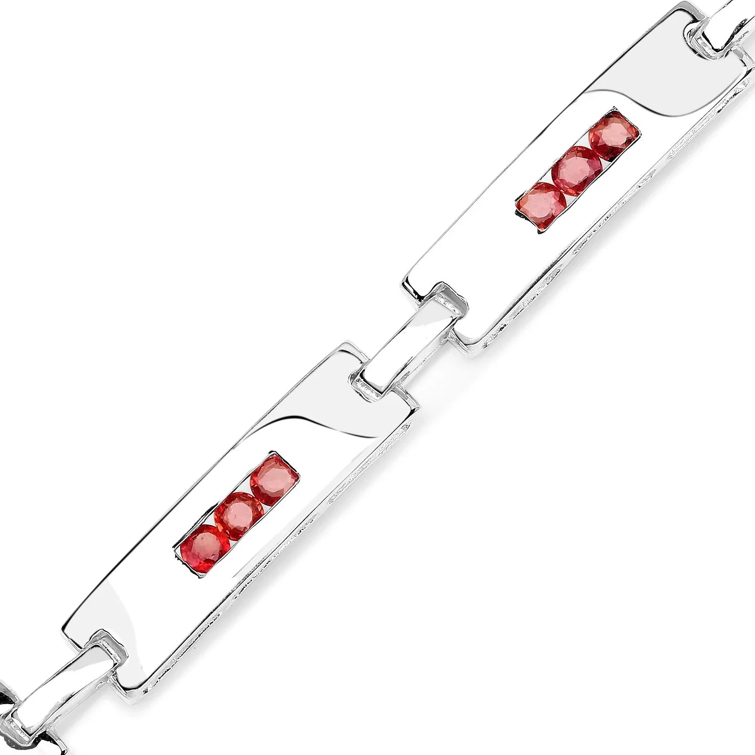 Genuine Orange Sapphire Tennis Bracelet
