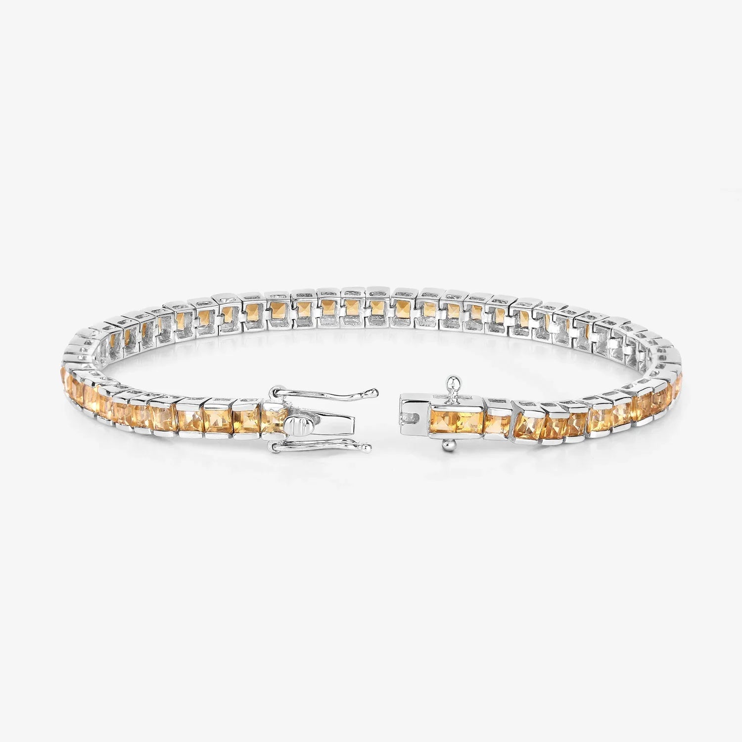 Genuine Citrine Yellow Tennis Bracelet