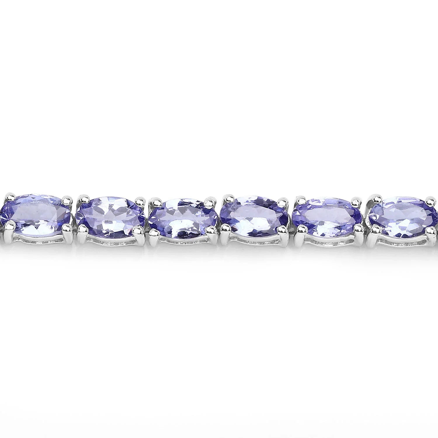 Natural Purple Tanzanite Silver Tennis Bracelet