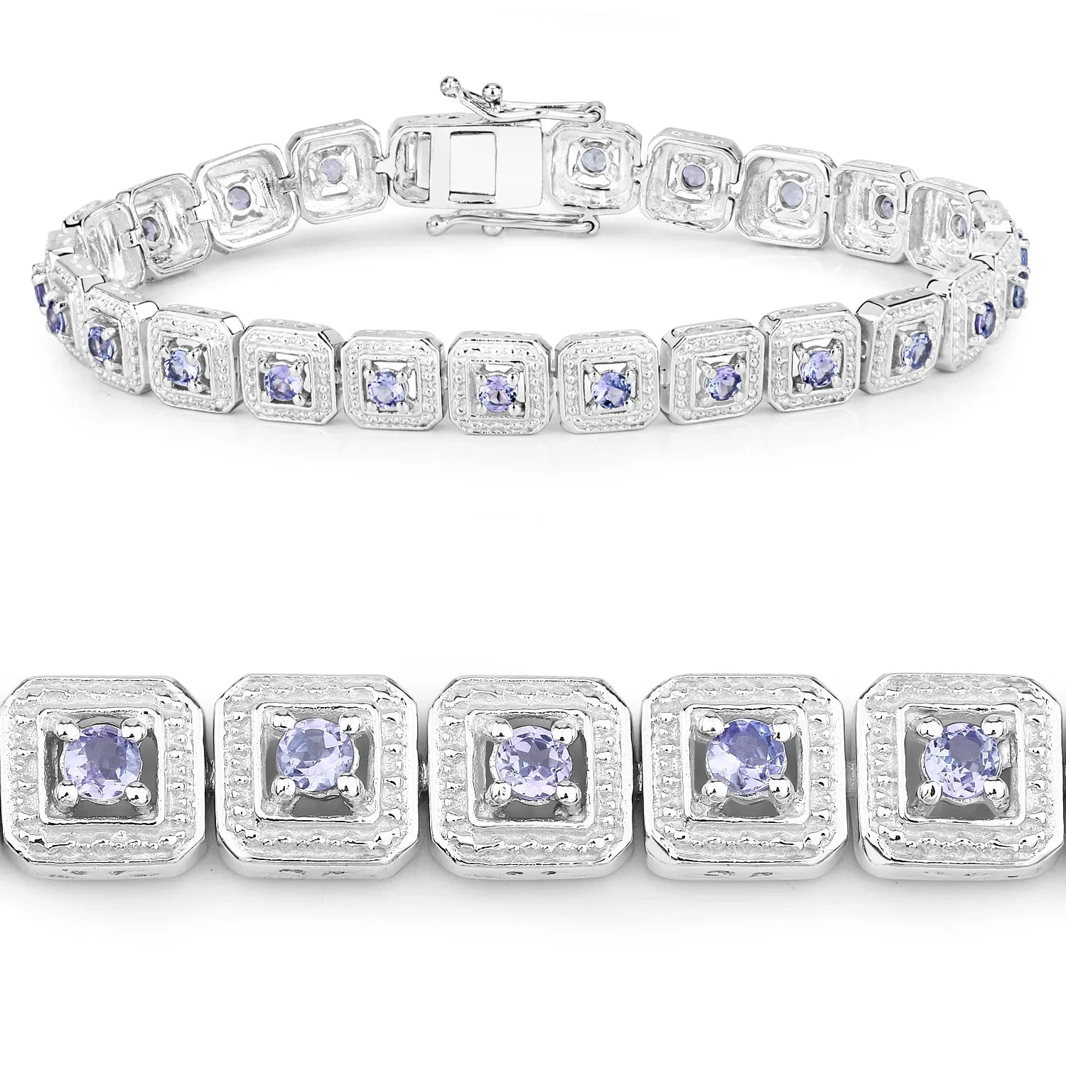 Violet Genuine Tanzanite Tennis Bracelet
