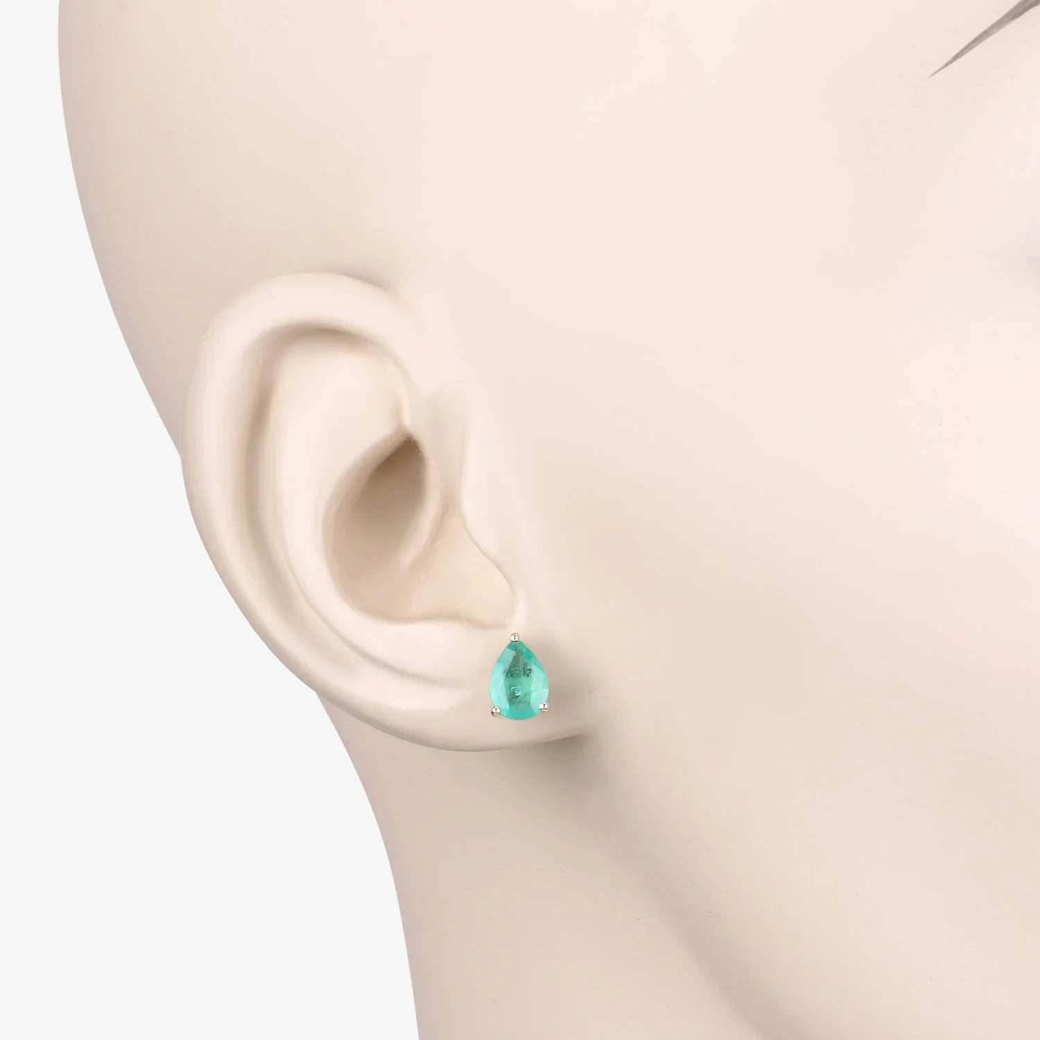 Genuine Zambian 10k Gold Teardrop Earrings Stud