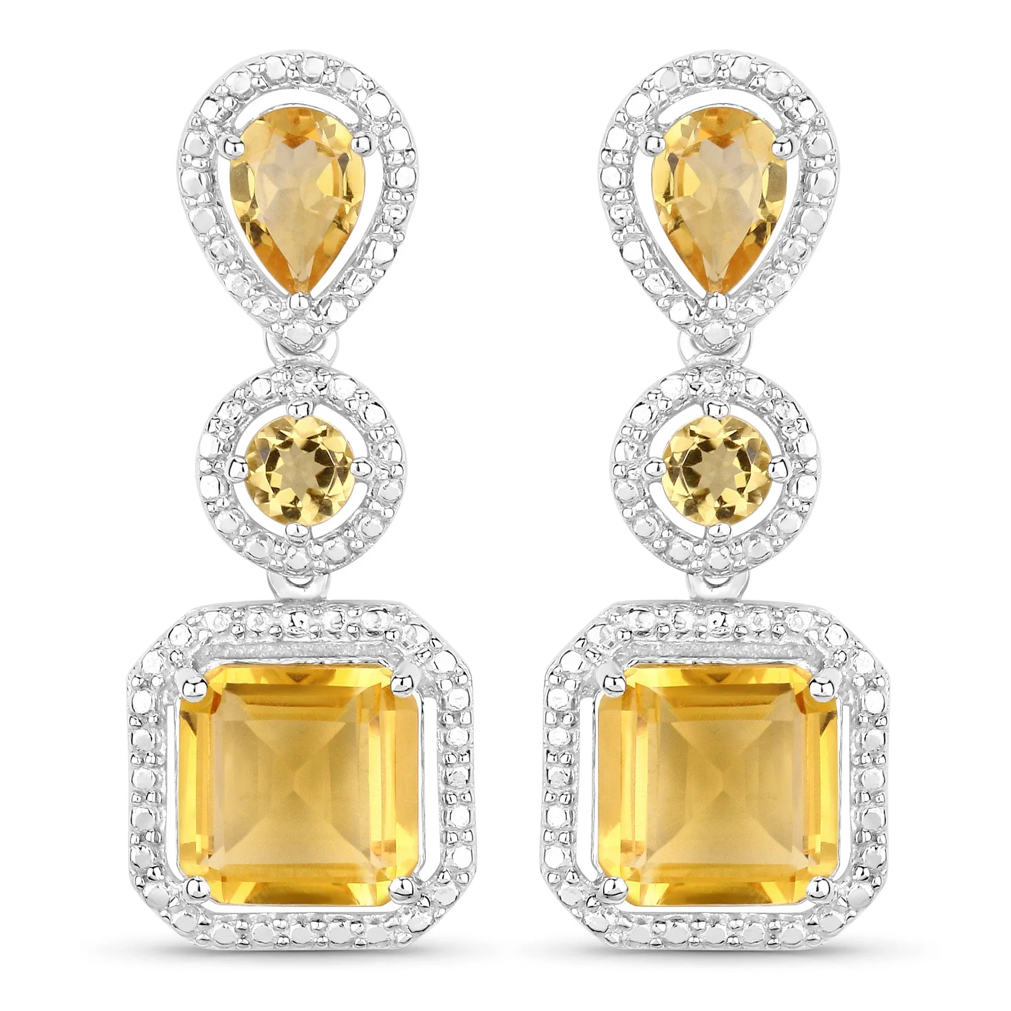 Citrine Sterling Silver Earrings