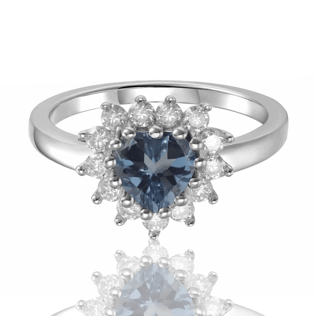 Color Change Ring Alexandrite Heart Ring