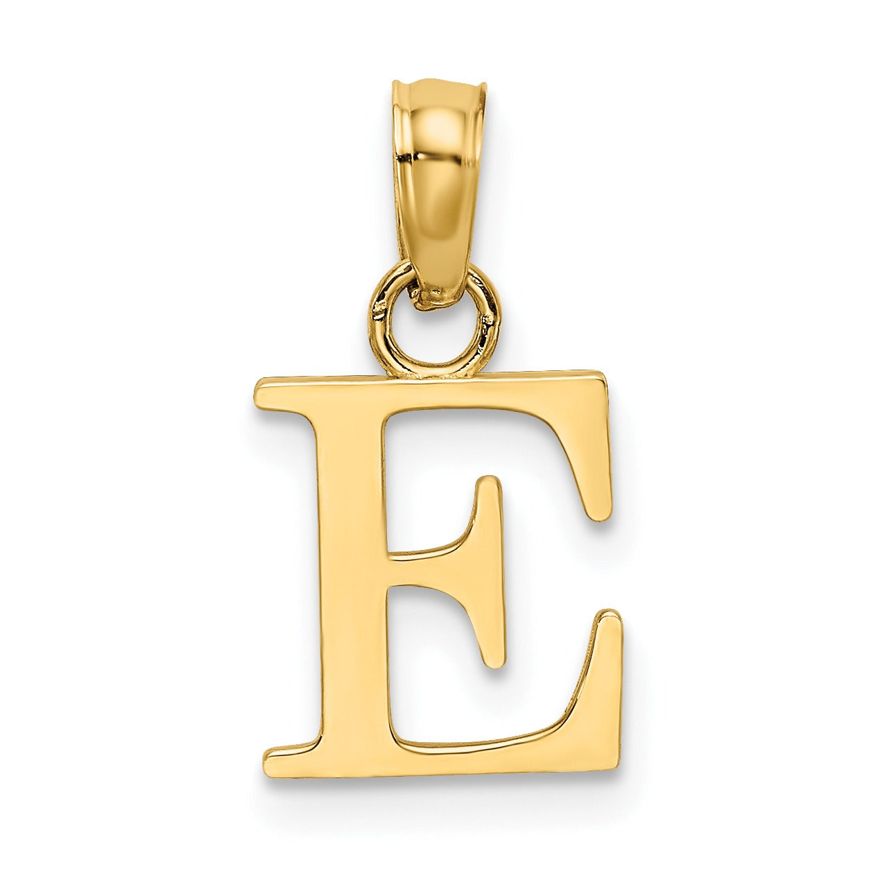 14k Gold Block Initial Letter Pendants Fine Color Jewels