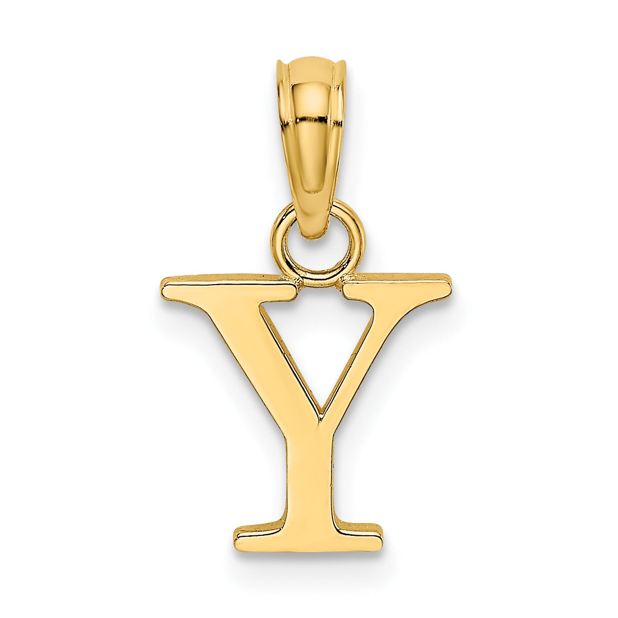 14k Gold Block Initial Letter Pendants Fine Color Jewels