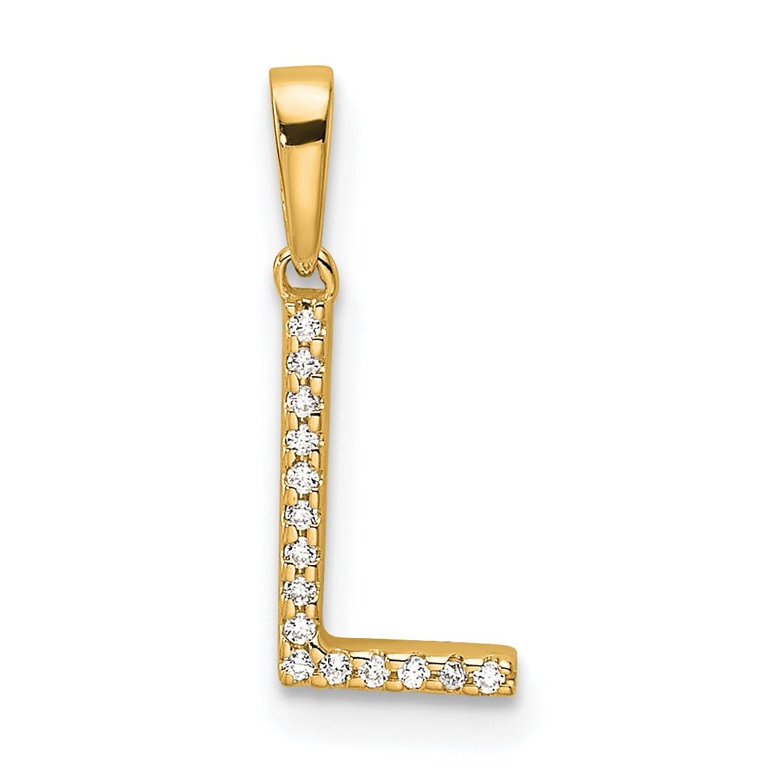 Diamond Initials 14k Gold Pendants
