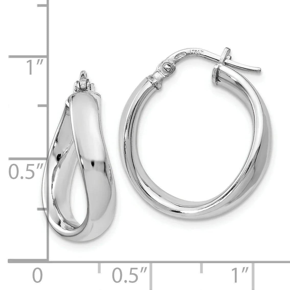 Silver Twist Hoop Earrings