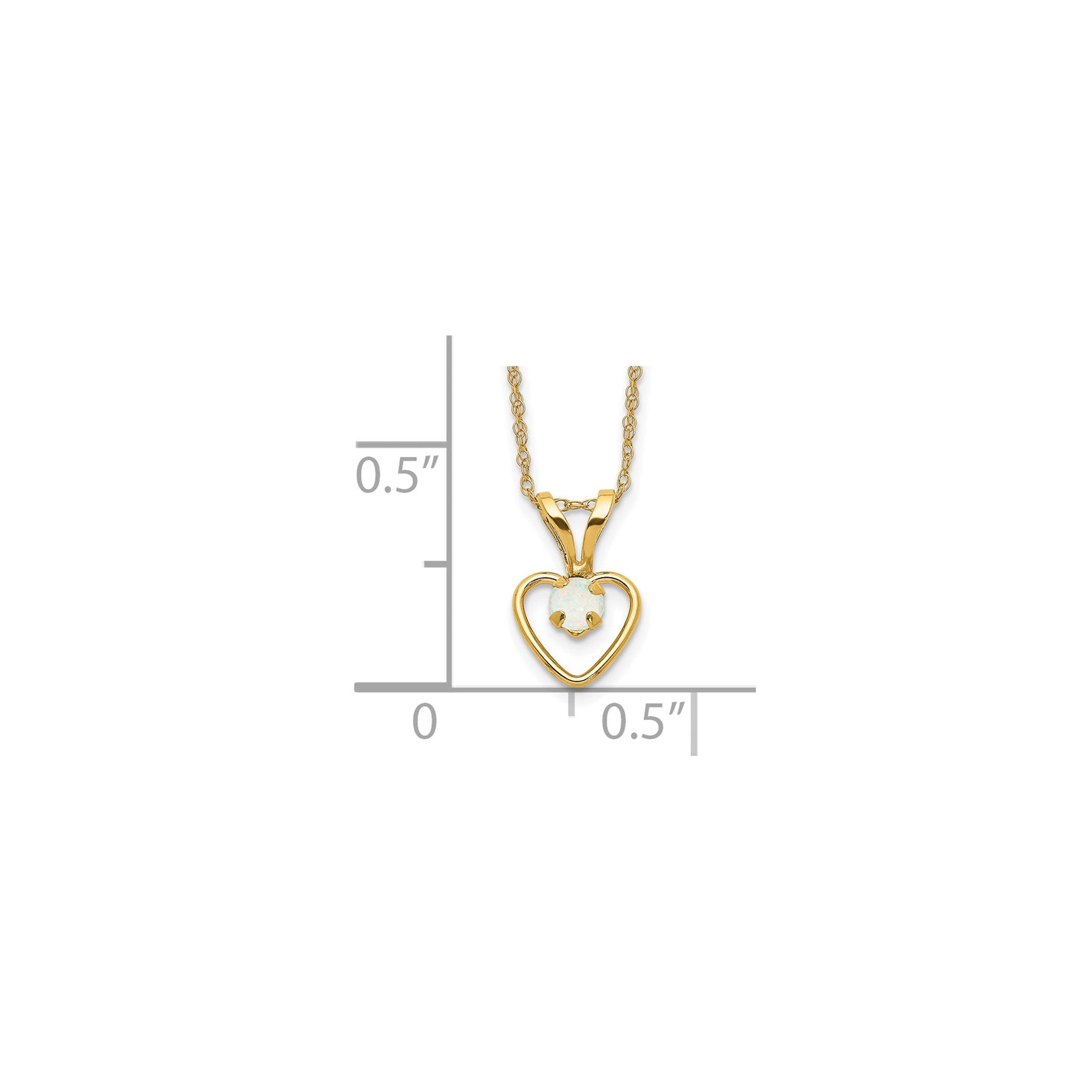 10k Yellow Gold Heart in Heart Birthstone Necklace