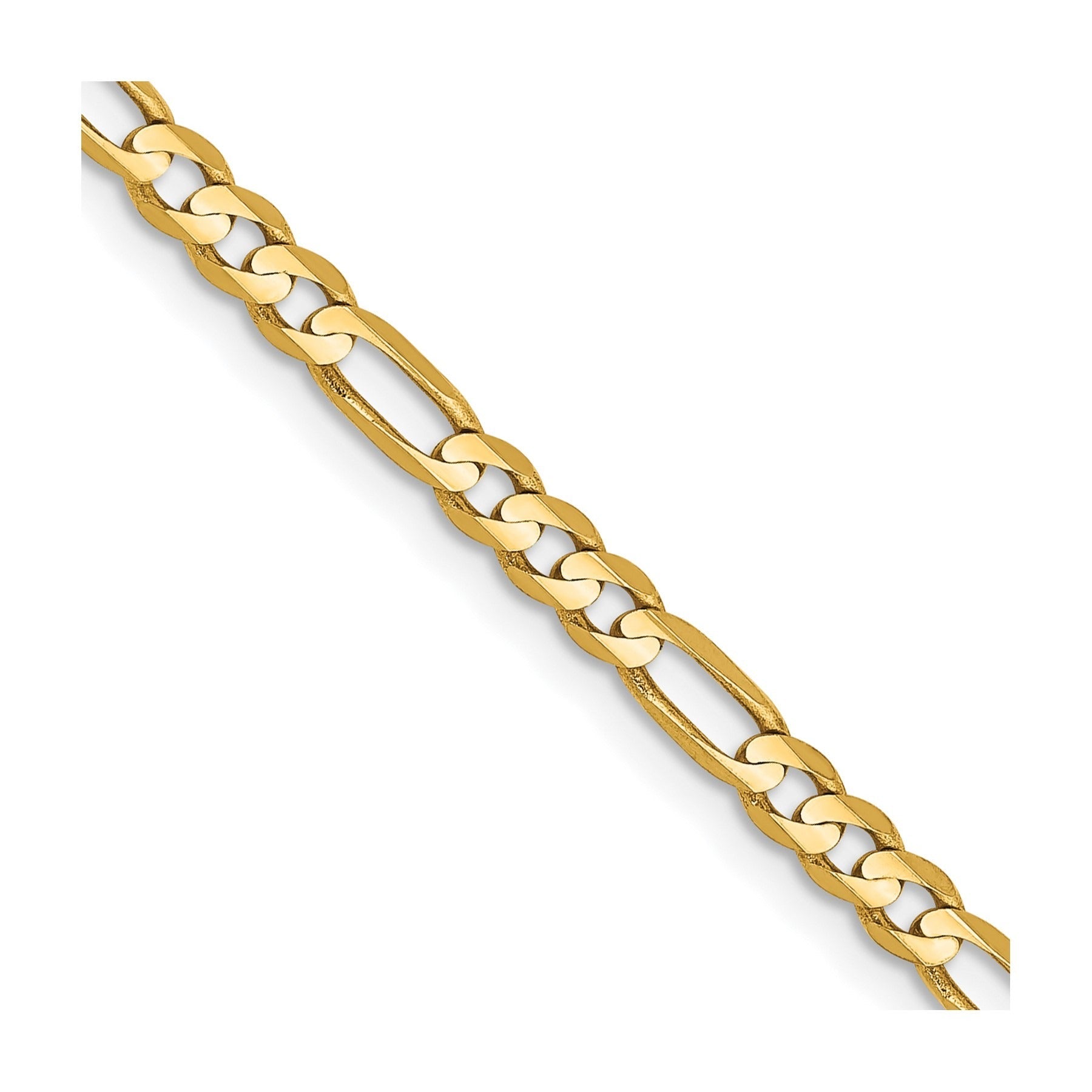 14k Yellow Gold Concave Open Chain for Men