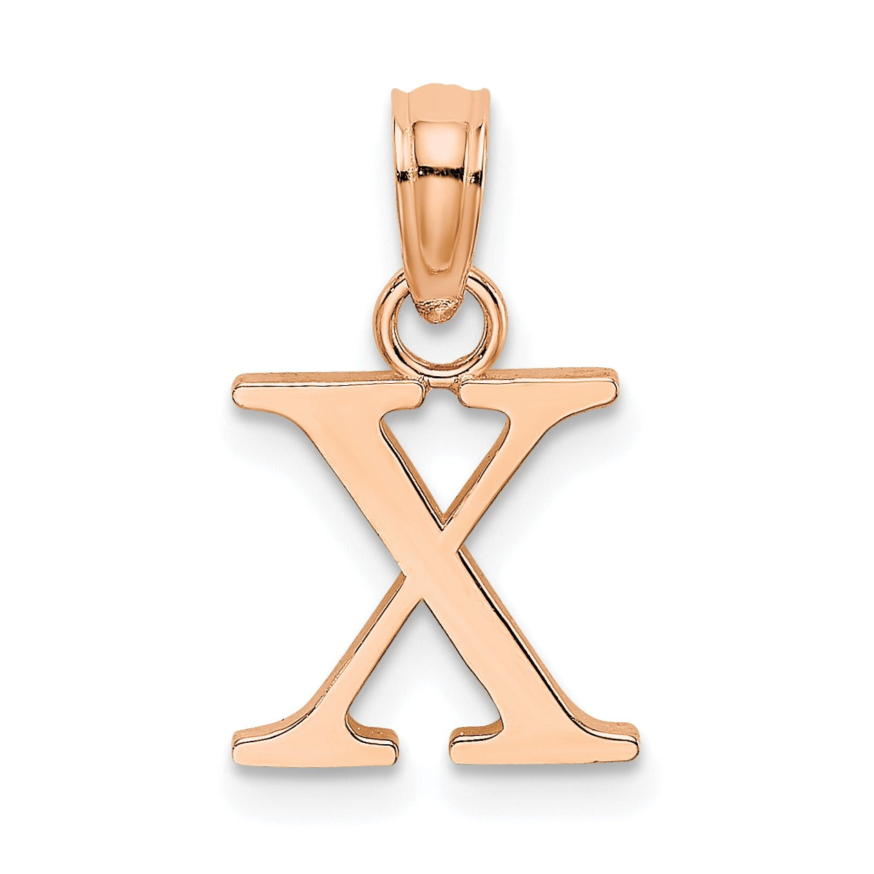 14k Gold Block Initial Letter Pendants Fine Color Jewels