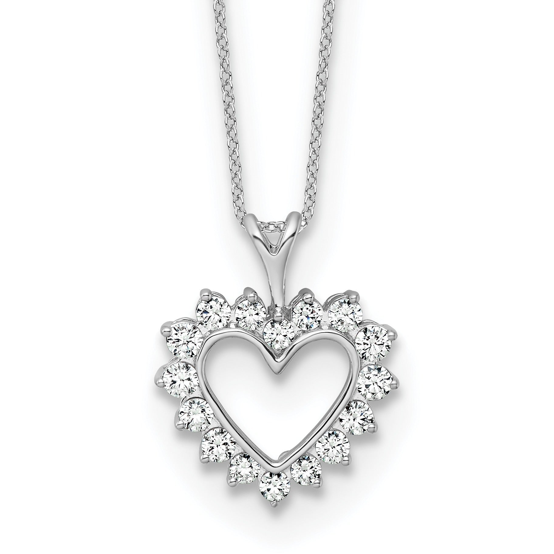1/2 carat Lab Grown Diamond Heart Necklace
