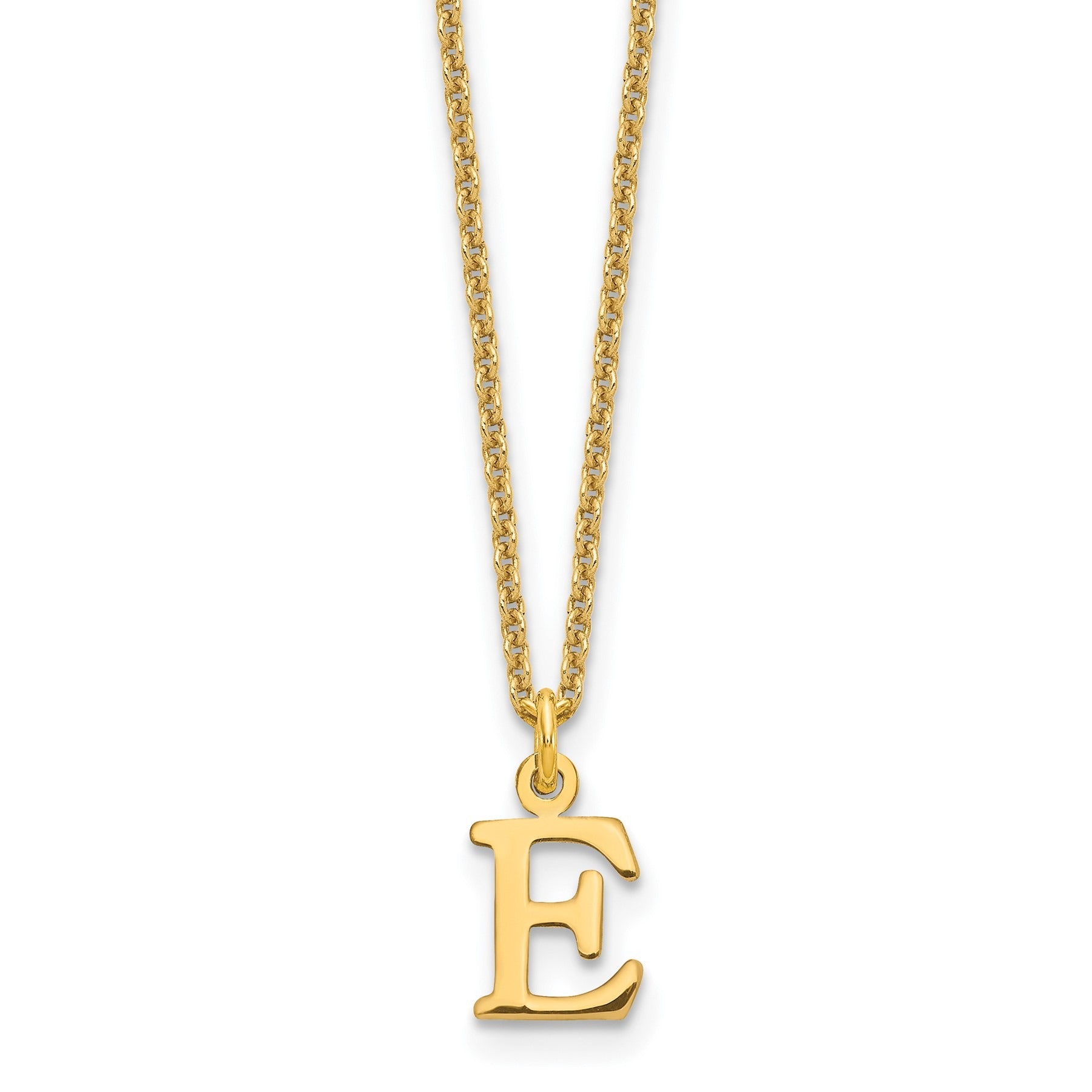 10K God Letters Initial Necklaces