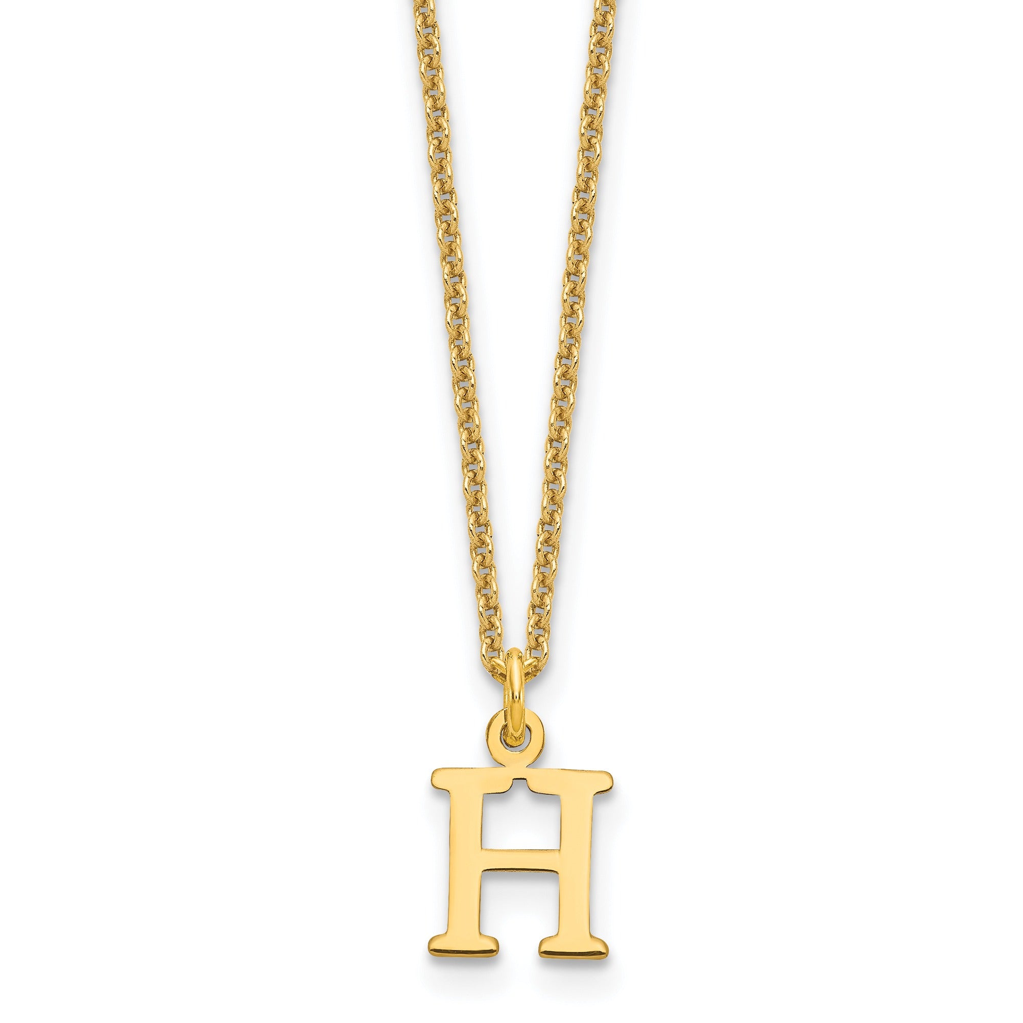 10K God Letters Initial Necklaces