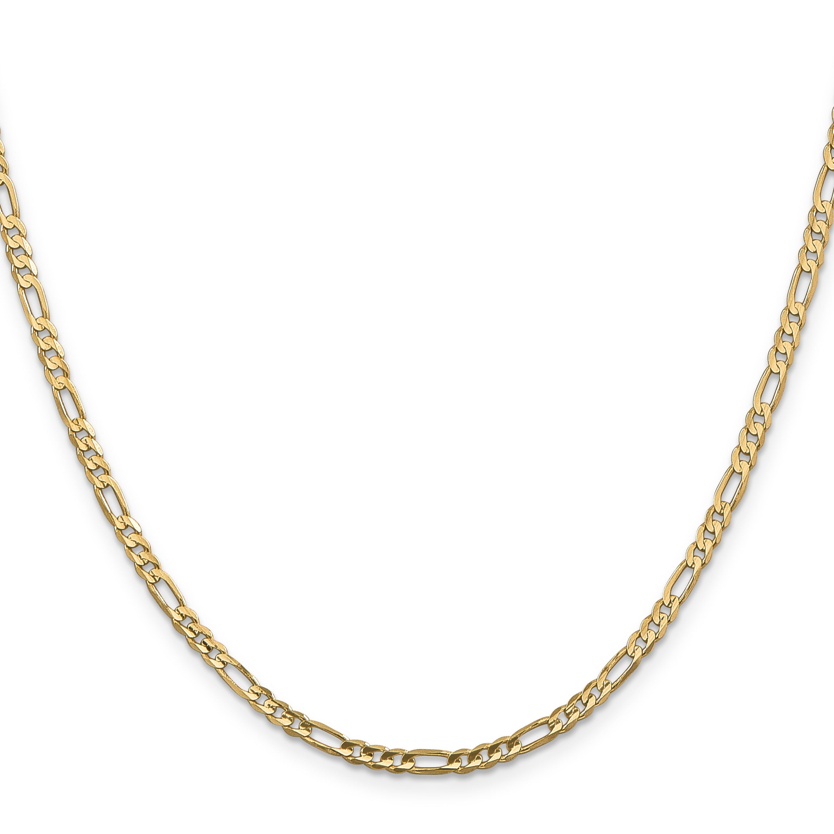 14k Yellow Gold Concave Open Chain for Men