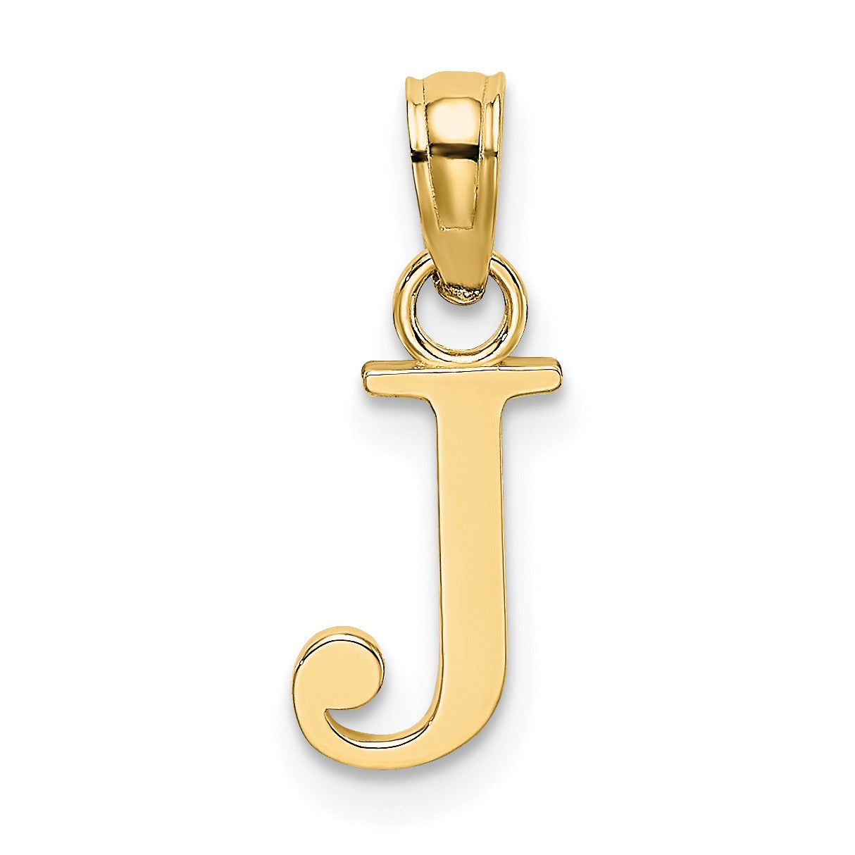 14k Gold Block Initial Letter Pendants Fine Color Jewels
