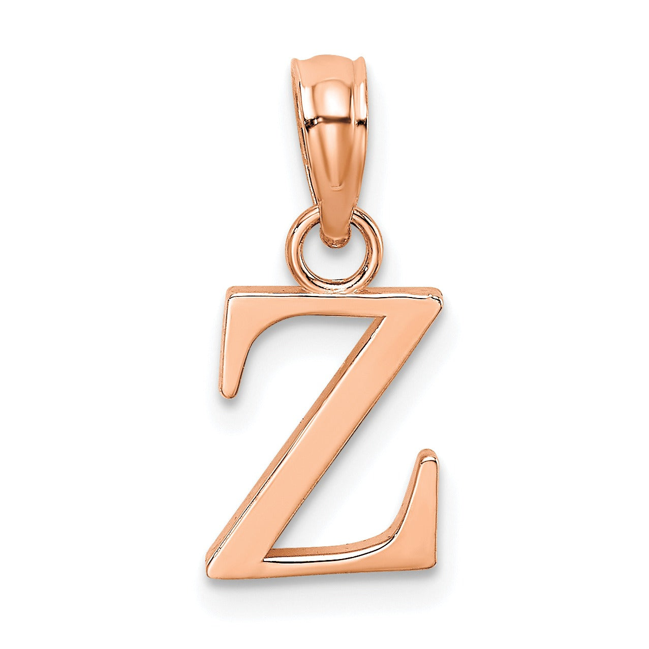 14k Gold Block Initial Letter Pendants Fine Color Jewels
