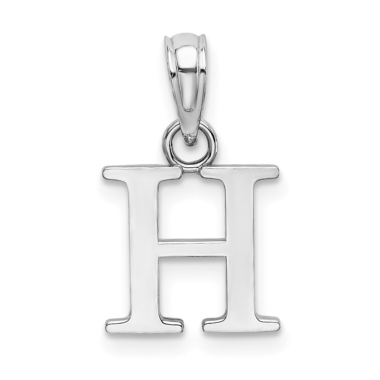 14k Gold Block Initial Letter Pendants Fine Color Jewels