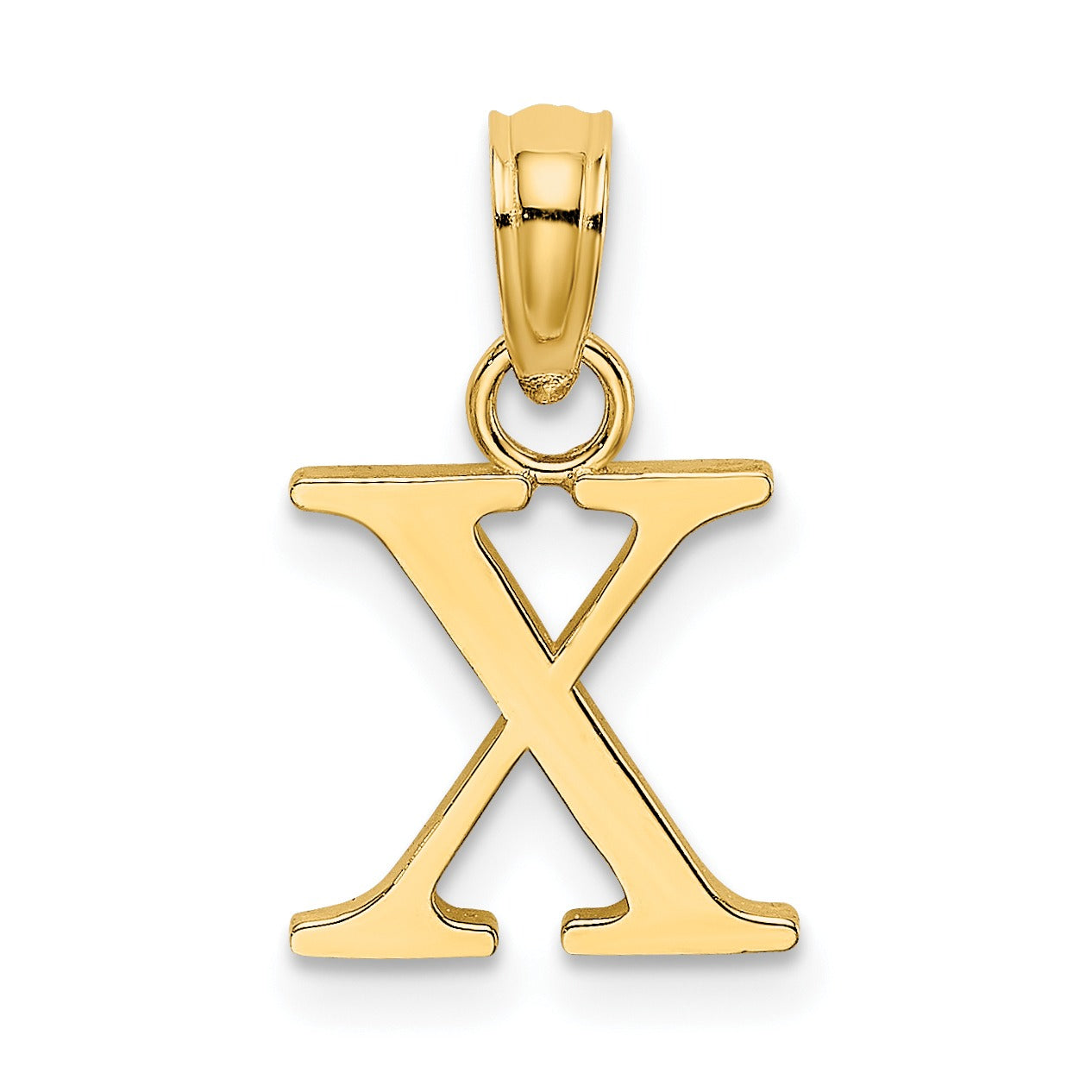 14k Gold Block Initial Letter Pendants Fine Color Jewels