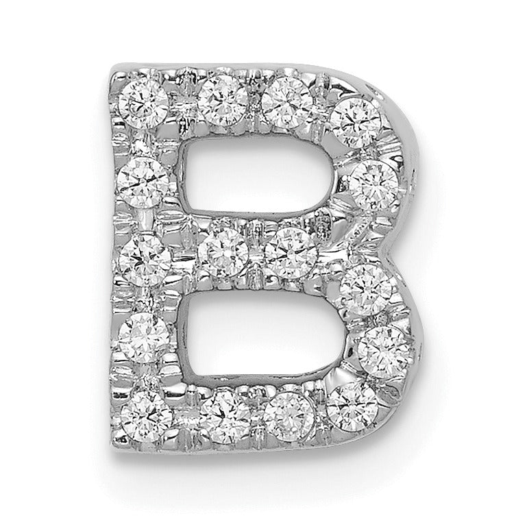 Natural Diamond Initial Charm Pendant