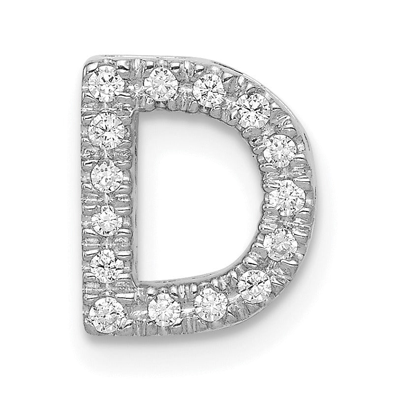 Natural Diamond Initial Charm Pendant