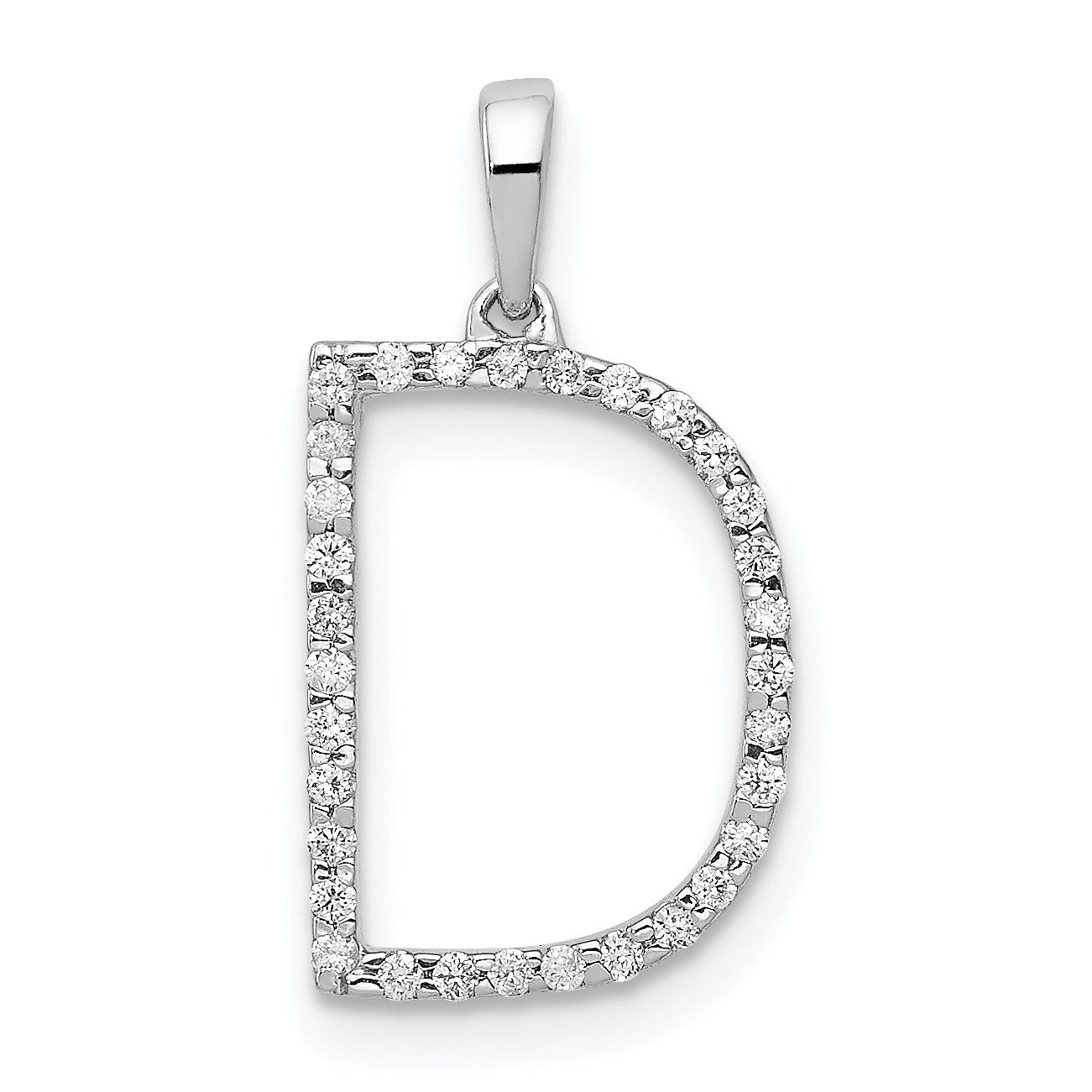 14k Gold Diamond Initial Pendant