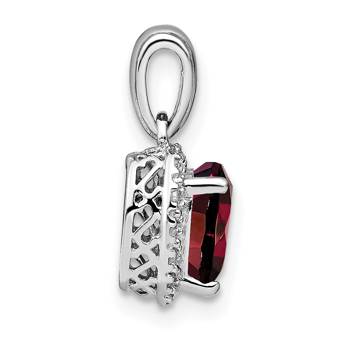 Heart Gemstone and Diamond Halo Pendant Fine Color Jewels