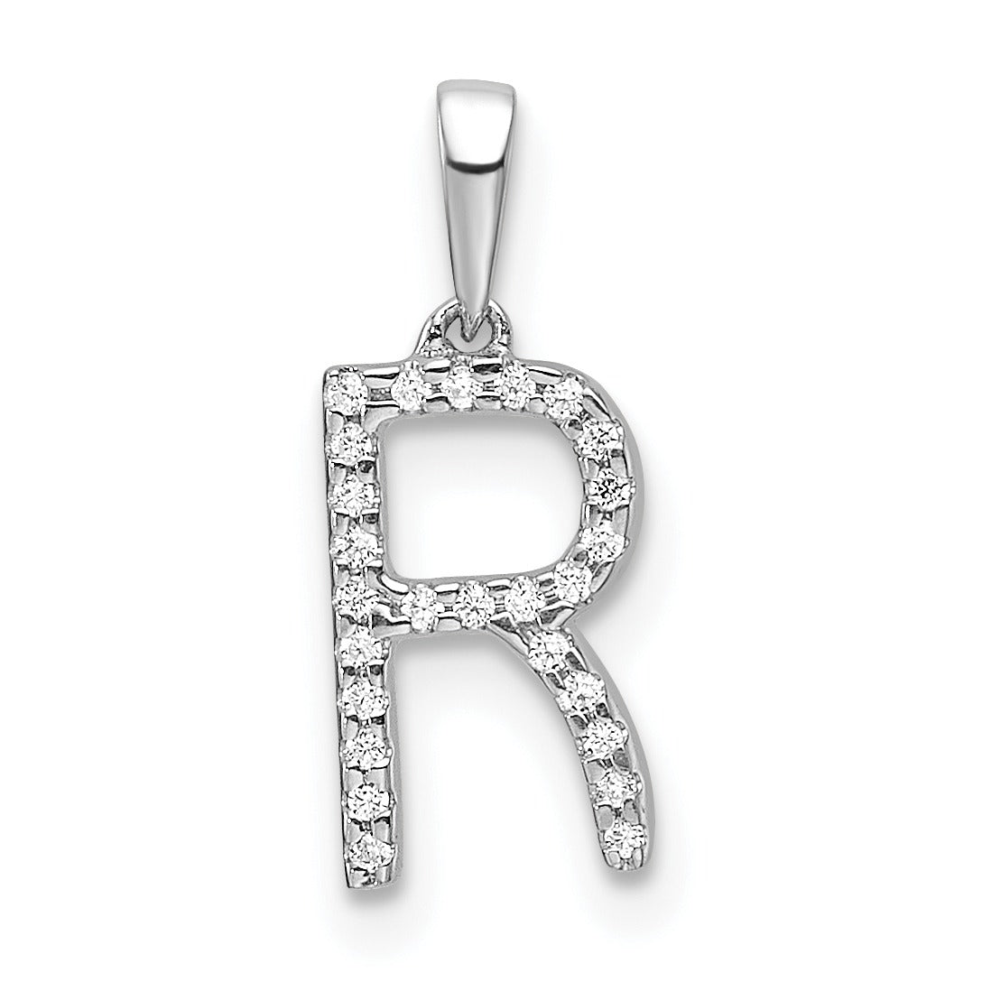 Diamond Initials 14k Gold Pendants