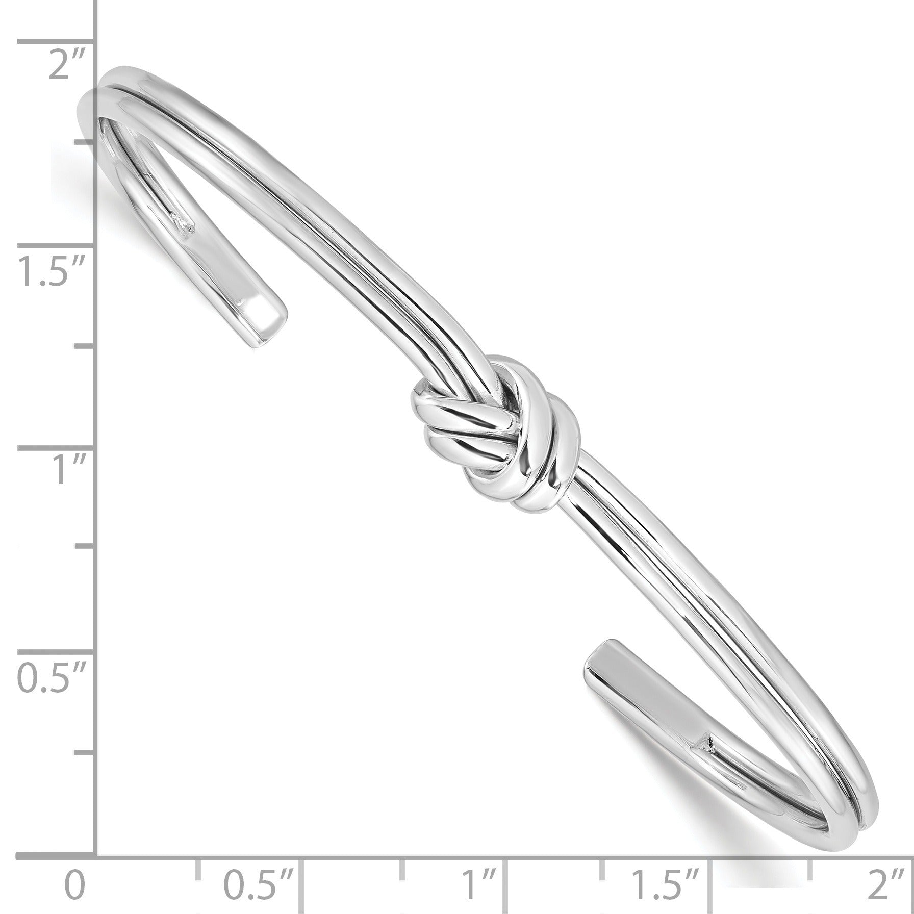 Sterling Silver Knot Cuff Bangle Bracelet